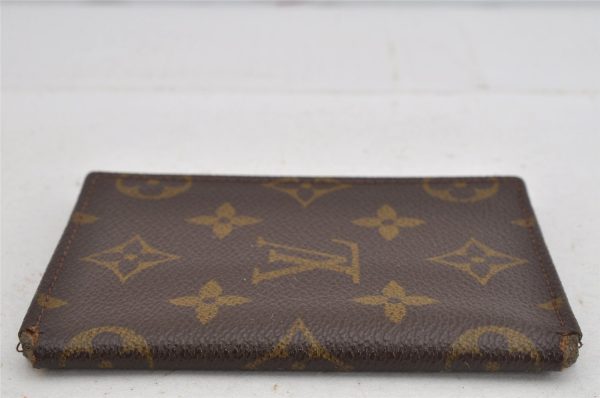 Auth Louis Vuitton Monogram Porte 2 Cartes Vertical Pass Case Old Model LV 8335J For Sale