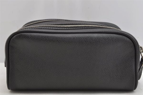 Authentic Louis Vuitton Taiga Trousse Ivan Clutch Bag Black M32492 LV 7121J For Discount