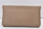 Authentic CELINE Macadam Blason Pattern Clutch Hand Bag PVC Leather Beige 9543J For Sale