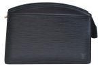 Authentic Louis Vuitton Epi Trousse Crete Clutch Bag Black LV K9350 Online now