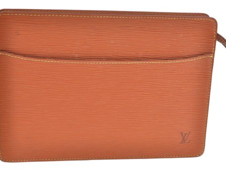 Authentic Louis Vuitton Epi Pochette Homme Clutch Hand Bag Brown M52528 LV K9701 Supply