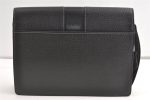 Authentic Burberrys Vintage Leather Clutch Hand Bag Purse Black 8483J Online