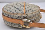 Auth Louis Vuitton Monogram Mini Jeanne GM Shoulder Cross Bag M92000 Blue 0712K Cheap