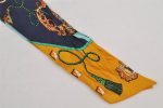 Authentic HERMES Twilly Scarf  LES CLES  Silk Yellow 6262J Online