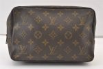 Auth Louis Vuitton Monogram Trousse Toilette 23 Clutch Bag Old Model Junk 9560J Online Hot Sale