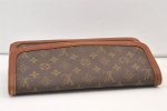 Auth Louis Vuitton Monogram Pochette Dame GM Clutch Hand Bag Old Model LV 9553J For Cheap