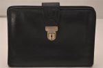 Authentic CELINE Vintage Clutch Hand Bag Purse Leather Black 8465J Sale