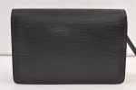 Authentic Louis Vuitton Epi Sellier Dragonne Clutch Bag Black M52612 LV 8759J Sale