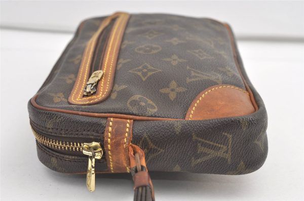 Authentic Louis Vuitton Monogram Marly Dragonne Clutch Hand Bag Old Model 8912J For Discount