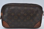 Auth Louis Vuitton Monogram Marly Dragonne GM M51825 Clutch Hand Bag Junk L0057 Supply