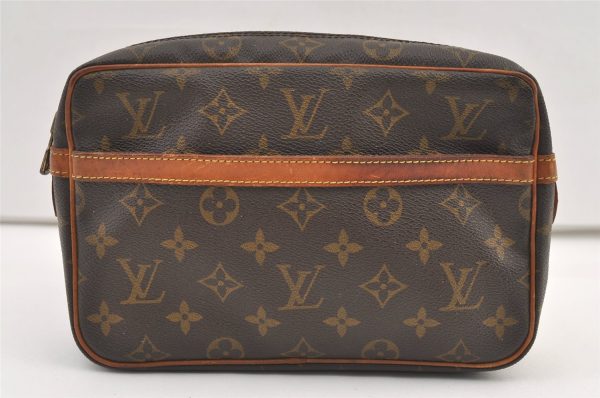 Authentic Louis Vuitton Monogram Compiegne 23 Clutch Hand Bag M51847 LV 1216K Online Hot Sale