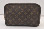 Auth Louis Vuitton Monogram Trousse Toilette 23 Clutch Hand Bag M47524 LV 9342J Sale