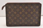 Authentic Louis Vuitton Monogram Pochette Homme Clutch Hand Bag M51795 LV 5850J For Discount