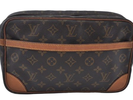 Authentic Louis Vuitton Monogram Compiegne 28 Clutch Hand Bag M51845 LV K9781 Hot on Sale