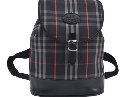 Authentic BURBERRY Vintage Nova Check Canvas Backpack Nevy Blue K9537 Supply