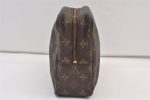 Auth Louis Vuitton Monogram Trousse Toilette 28 Clutch Hand Bag M47522 LV 9435J For Cheap