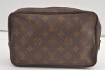 Auth Louis Vuitton Monogram Trousse Toilette 23 Clutch Hand Bag Old Model 9043J Cheap