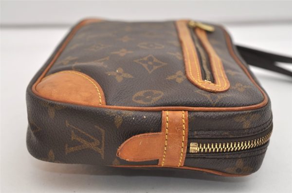 Authentic Louis Vuitton Monogram Marly Dragonne GM M51825 Clutch Hand Bag 6220J on Sale