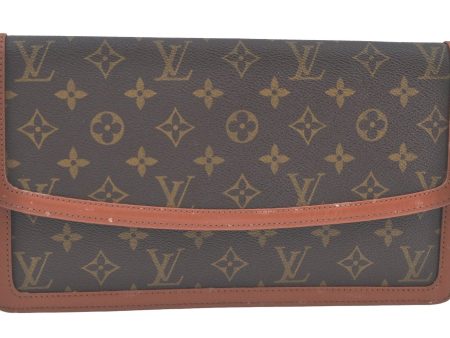 Auth Louis Vuitton Monogram Pochette Dame GM Clutch Hand Bag Old Model LV K9461 Fashion