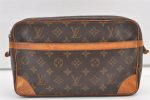 Authentic Louis Vuitton Monogram Compiegne 28 Clutch Hand Bag M51845 LV 0715K Hot on Sale