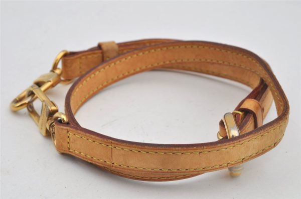 Authentic Louis Vuitton Leather Shoulder Strap Beige 28.3-32.7  LV 6233J Hot on Sale