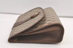 Authentic GUCCI Web Sherry Line Clutch Hand Bag Purse GG PVC Leather Brown 9104J Cheap