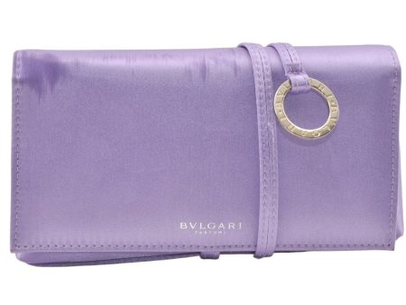 Authentic BVLGARI Vintage Clutch Hand Bag Pouch Purse Polyester Purple 0209K Online Sale