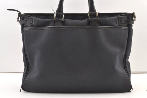 Authentic BURBERRY BLACK LABEL 2Way Shoulder BriefCase Nylon Leather Black 1105K Online Sale