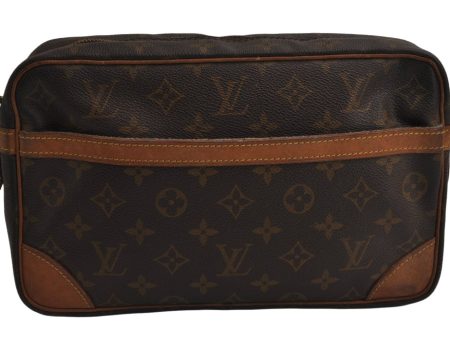 Authentic Louis Vuitton Monogram Compiegne 28 Clutch Hand Bag M51845 LV 0270K Hot on Sale