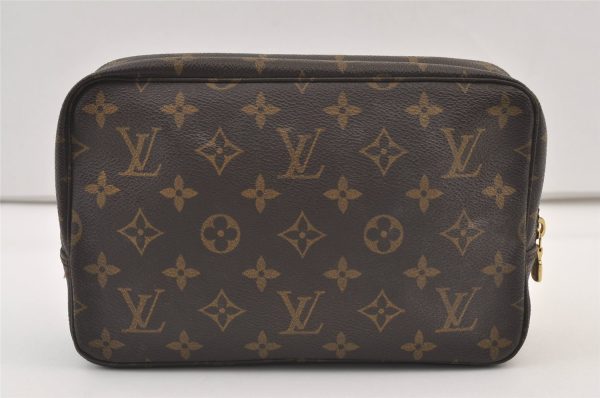 Auth Louis Vuitton Monogram Trousse Toilette 23 Clutch Hand Bag M47524 LV 9342J Sale