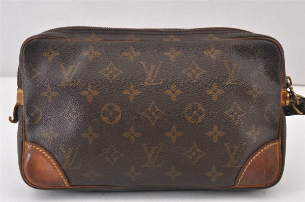 Authentic Louis Vuitton Monogram Marly Dragonne GM M51825 Clutch Hand Bag 1241K For Sale