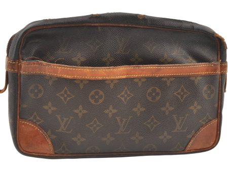 Authentic Louis Vuitton Monogram Compiegne 28 Clutch Hand Bag M51845 Junk 0937K For Discount