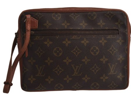 Authentic Louis Vuitton Monogram Pochette Sport Clutch Hand Bag Old Model 0447K For Sale