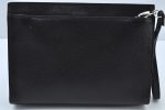 Authentic BALLY Leather Clutch Bag Black K9622 Online Hot Sale