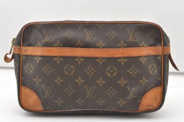 Authentic Louis Vuitton Monogram Compiegne 28 Clutch Hand Bag M51845 LV 7670J For Cheap