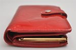 Auth Louis Vuitton Vernis Porte Monnaie Billets Viennois Wallet M91208 Red 0852K Discount