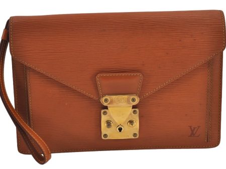 Auth Louis Vuitton Epi Pochette Sellier Dragonne Clutch Bag M52618 Brown 8933J For Discount