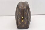 Authentic Louis Vuitton Monogram Trousse Toilette 28 Clutch Bag M47522 LV 6031J For Sale