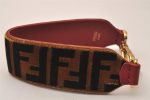 Authentic FENDI Zucca Shoulder Strap You Mini Velour Leather 15  Brown 7973J For Cheap