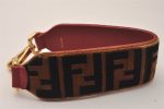 Authentic FENDI Zucca Shoulder Strap You Mini Velour Leather 15  Brown 7973J For Cheap