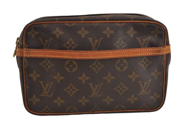 Authentic Louis Vuitton Monogram Compiegne 23 Clutch Hand Bag M51847 LV 6272J Supply