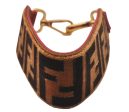 Authentic FENDI Zucca Shoulder Strap You Mini Velour Leather 15  Brown 7973J For Cheap