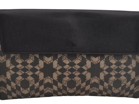 Authentic GUCCI GG Caleido Clutch Documents Case PVC Leather 406725 Black 5930J Hot on Sale