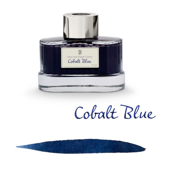 Graf Von Faber-Castell Cobalt Blue Ink Bottle - 75ml For Sale