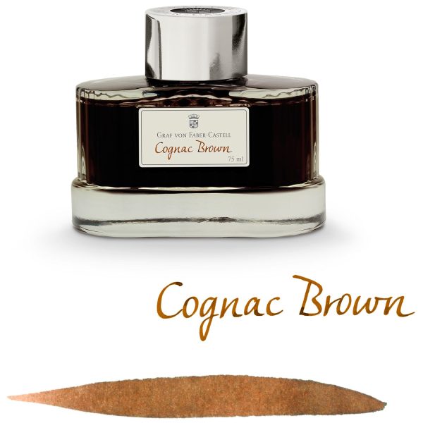 Graf Von Faber-Castell Cognac Brown Ink Bottle - 75ml For Discount